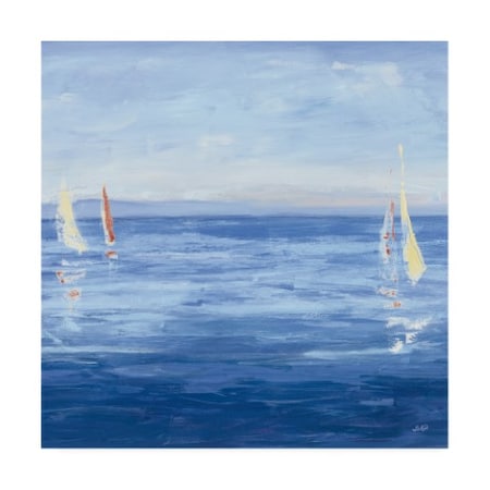 Julia Purinton 'Open Sail With Red Crop' Canvas Art,18x18